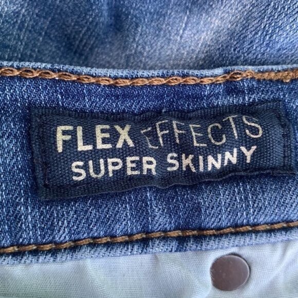 Aeropostale Mens Flex Effects Super Skinny Jeans Distressed Blue Denim 33x32 - Picture 3 of 15